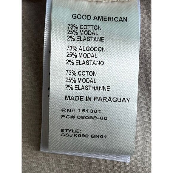 GOOD AMERICAN Corduroy Shacket In Bone Size 3/4 L/XL - Picture 5 of 10